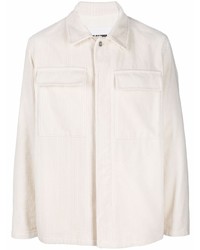 Мужская белая вельветовая куртка-рубашка от Jil Sander