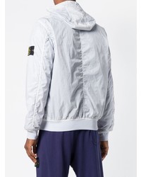 Мужская белая ветровка от Stone Island