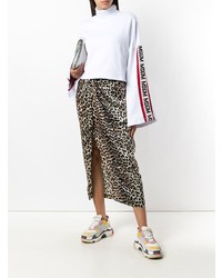 Женская белая водолазка с принтом от MSGM