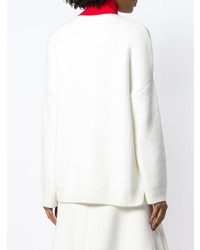 Женская белая водолазка с принтом от Fendi