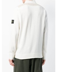 Мужская белая водолазка от Stone Island