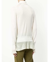 Мужская белая водолазка от Sacai