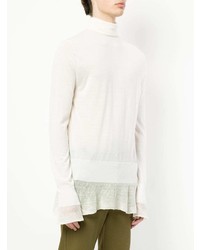 Мужская белая водолазка от Sacai