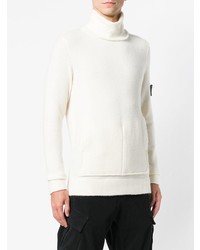 Мужская белая водолазка от Stone Island Shadow Project