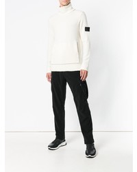 Мужская белая водолазка от Stone Island Shadow Project