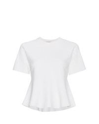 Белая вязаная блуза с коротким рукавом от Proenza Schouler