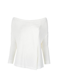 Белая вязаная блузка с длинным рукавом от Gloria Coelho