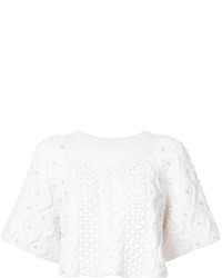 Белая вязаная блузка от Co