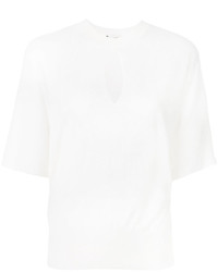 Белая вязаная блузка от Lanvin