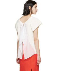 Белая вязаная блузка от Nina Ricci