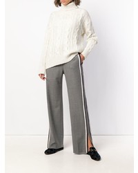 Женская белая вязаная водолазка от Peserico