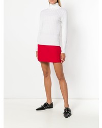 Женская белая вязаная водолазка от Thom Browne