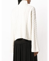 Женская белая вязаная водолазка от Theory