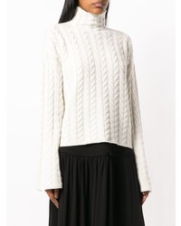 Женская белая вязаная водолазка от Theory