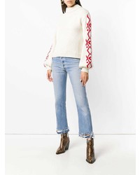 Женская белая вязаная водолазка от Alanui