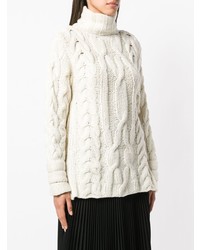 Женская белая вязаная водолазка от Michel Klein