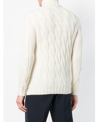 Мужская белая вязаная водолазка от Dell'oglio