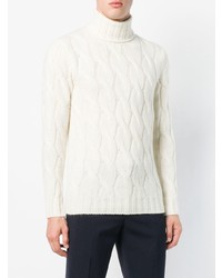 Мужская белая вязаная водолазка от Dell'oglio