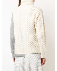 Женская белая вязаная водолазка от Sacai