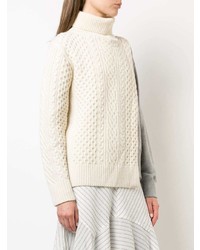 Женская белая вязаная водолазка от Sacai