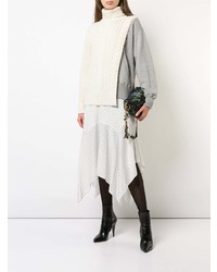 Женская белая вязаная водолазка от Sacai