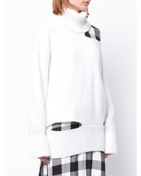 Женская белая вязаная водолазка от Monse
