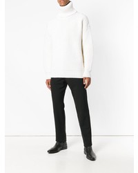 Мужская белая вязаная водолазка от Tom Ford