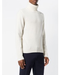 Мужская белая вязаная водолазка от Mp Massimo Piombo