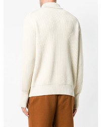 Мужская белая вязаная водолазка от Batoner