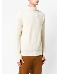 Мужская белая вязаная водолазка от Batoner