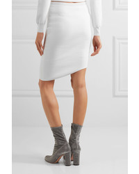 Белая вязаная мини-юбка от Thierry Mugler