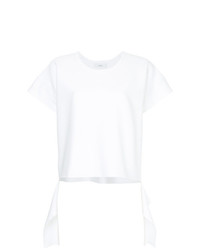 Женская белая вязаная футболка с круглым вырезом от ASTRAET