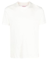 Мужская белая вязаная футболка с круглым вырезом от Orlebar Brown