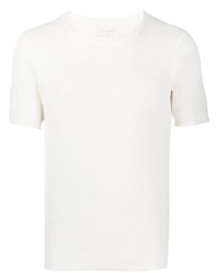 Мужская белая вязаная футболка с круглым вырезом от Sandro Paris