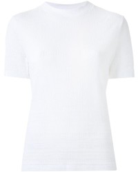 Женская белая вязаная футболка от Carven