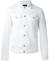 Белая джинсовая куртка