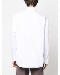 Мужская белая джинсовая куртка-рубашка от Raf Simons
