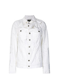 Женская белая джинсовая куртка от Ann Demeulemeester