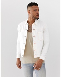 Мужская белая джинсовая куртка от ASOS DESIGN