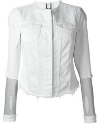 Женская белая джинсовая куртка от Aviu