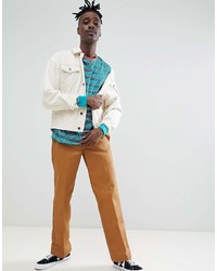 Мужская белая джинсовая куртка от Asos