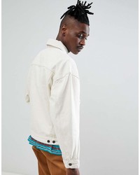 Мужская белая джинсовая куртка от Asos