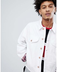 Мужская белая джинсовая куртка от Asos