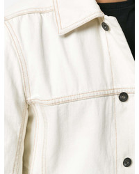 Мужская белая джинсовая куртка от Rick Owens