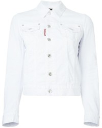 Женская белая джинсовая куртка от Dsquared2