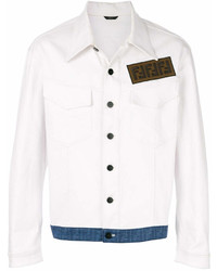 Мужская белая джинсовая куртка от Fendi