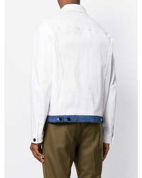 Мужская белая джинсовая куртка от Fendi