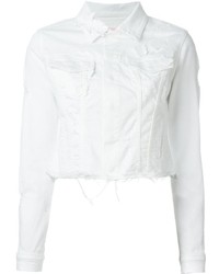 Женская белая джинсовая куртка от Giamba