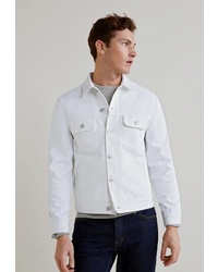 Мужская белая джинсовая куртка от Mango Man