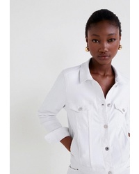 Женская белая джинсовая куртка от Mango